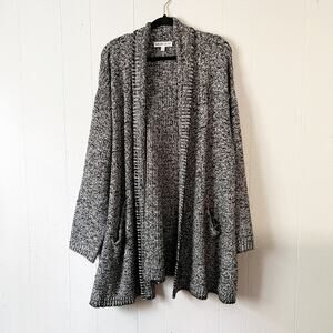 Meri Skye Open Front Chunky Knit Cardigan Womens 2X Cotton Casual Wear Capsule